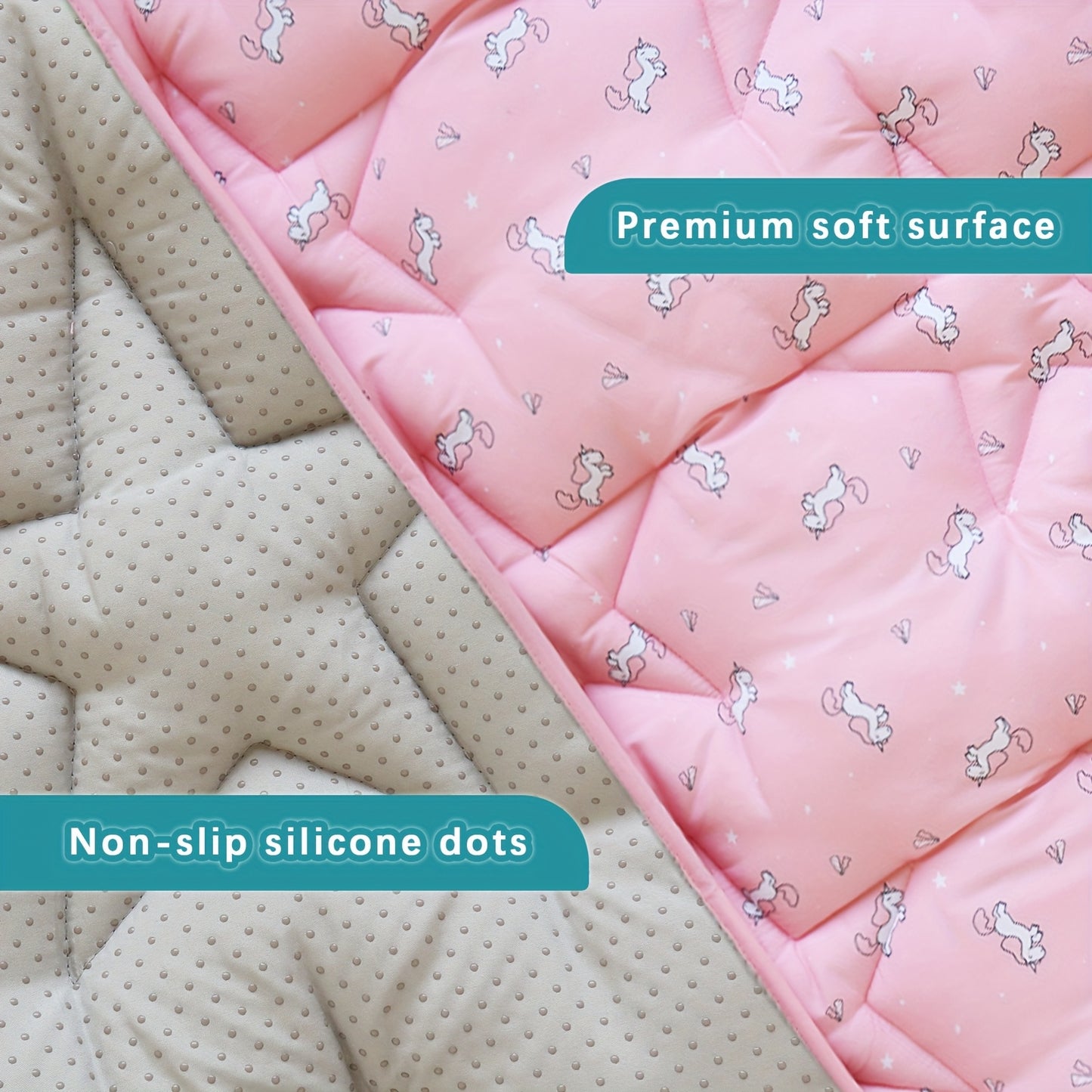 Foldable 50 X 50 Inch Baby Play Cover Portable Activity Mat Perfect For Playpen Use