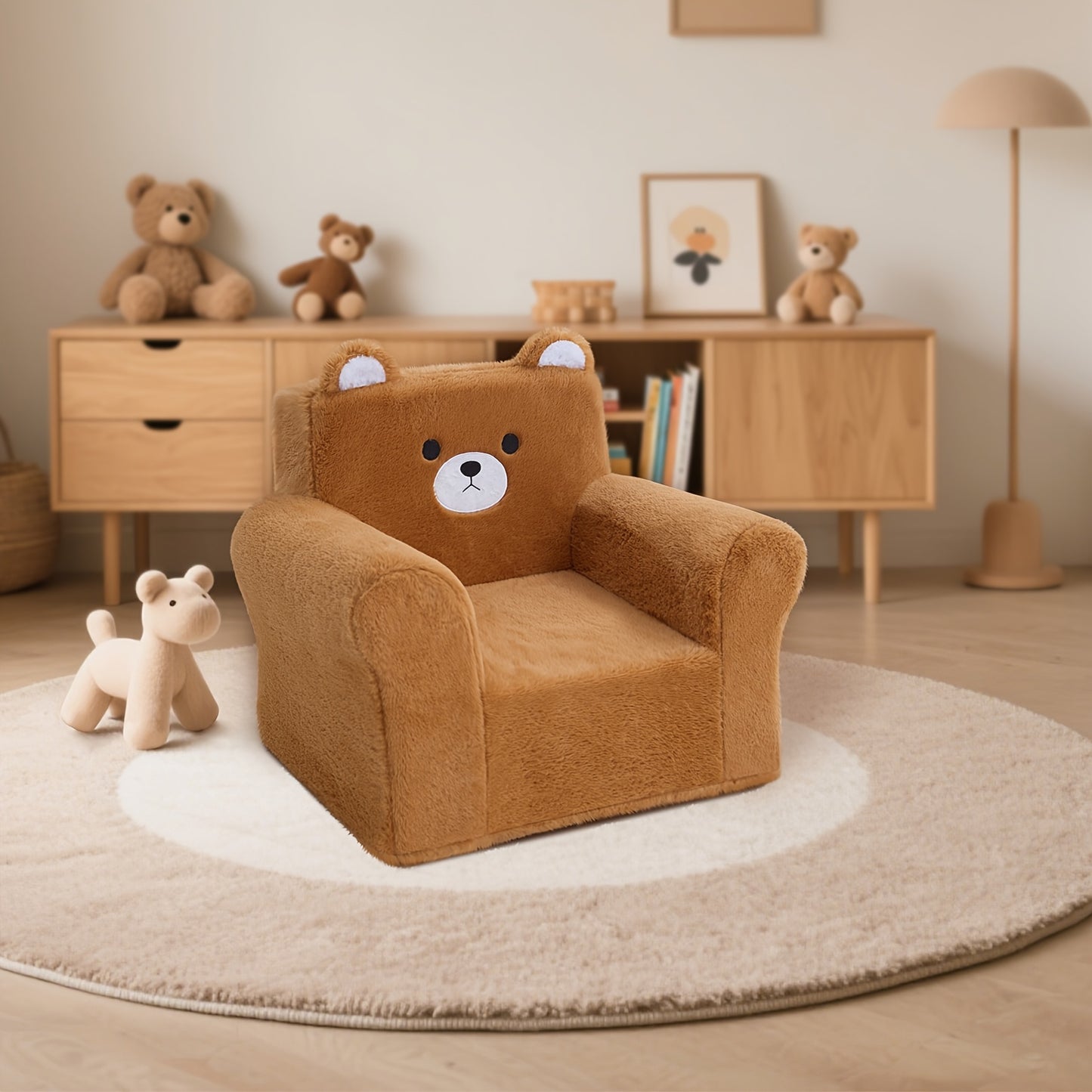 Non-Toxic Kids Armchair with Memory Foam for Ages 1.5 to 3 Years Safe and Easy-Clean
