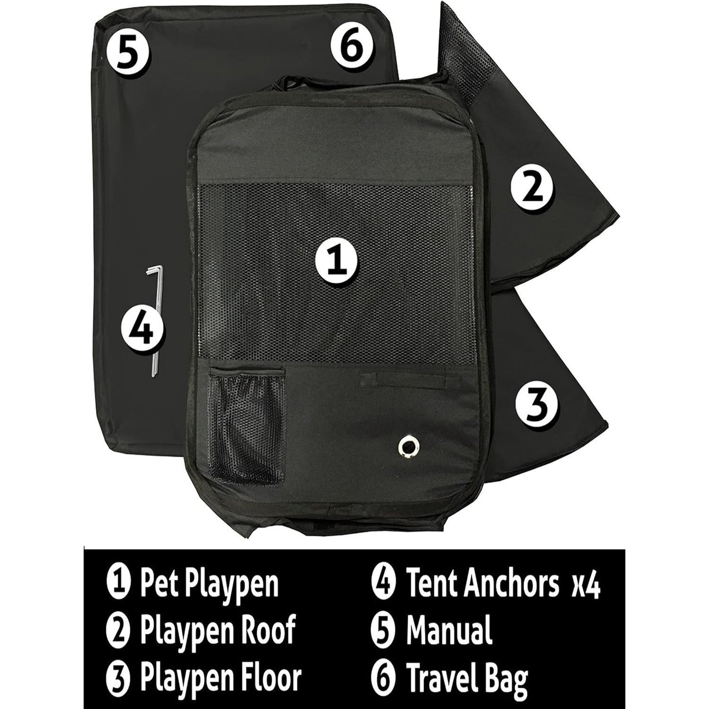 Portable Pet Playpen 45 Inch Large Puppy Kennel for Dogs and Cats Easy Storage Design