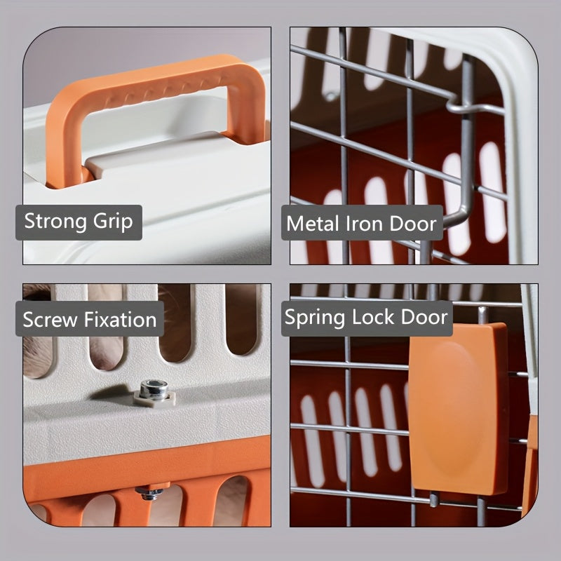 Durable Pet Cage Kennel for Travel Ideal for Dogs and Cats Up to 23 Pounds