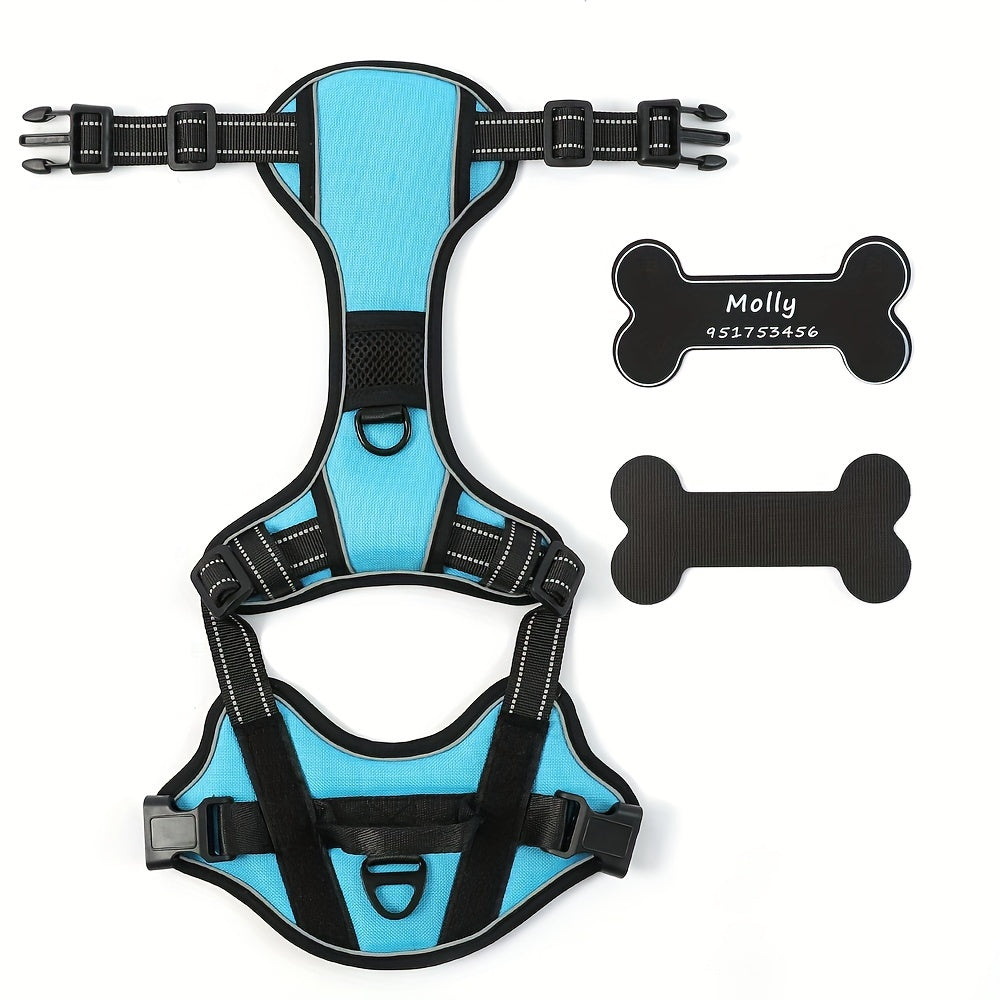 Personalized Dog Harness NO PULL Breathable Pet Harness Vest With Lovely Custom Patch Harness For Small Medium Large Dogs