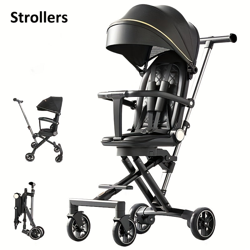 [Lightweight Folding Stroller] 1pc Lightweight Baby Folding Stroller | Compact Canopy, Multiple Reclining Positions, Convenient One Handed Folding, Perfect Gift For Holidays & Birthdays, Thanksgiving