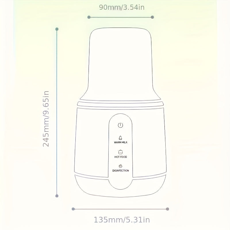 Multifunctional Milk Warmer with Intelligent Thermal Heating and Rechargeable Battery