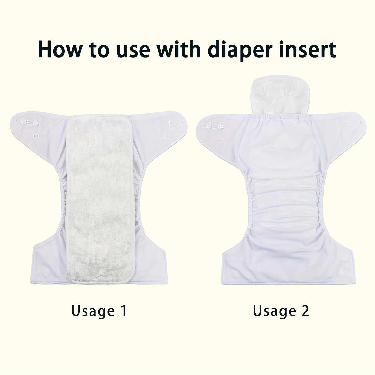 8pcs Washable Cloth Diapers Set for Newborn to 3 Years Adjustable Reusable Baby Essentials