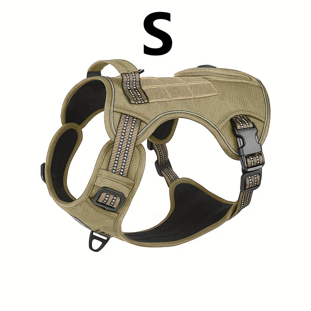 Vest-Style Tactical Dog Harness for Small to Medium Dogs in 6 Colors and Leash Compatible