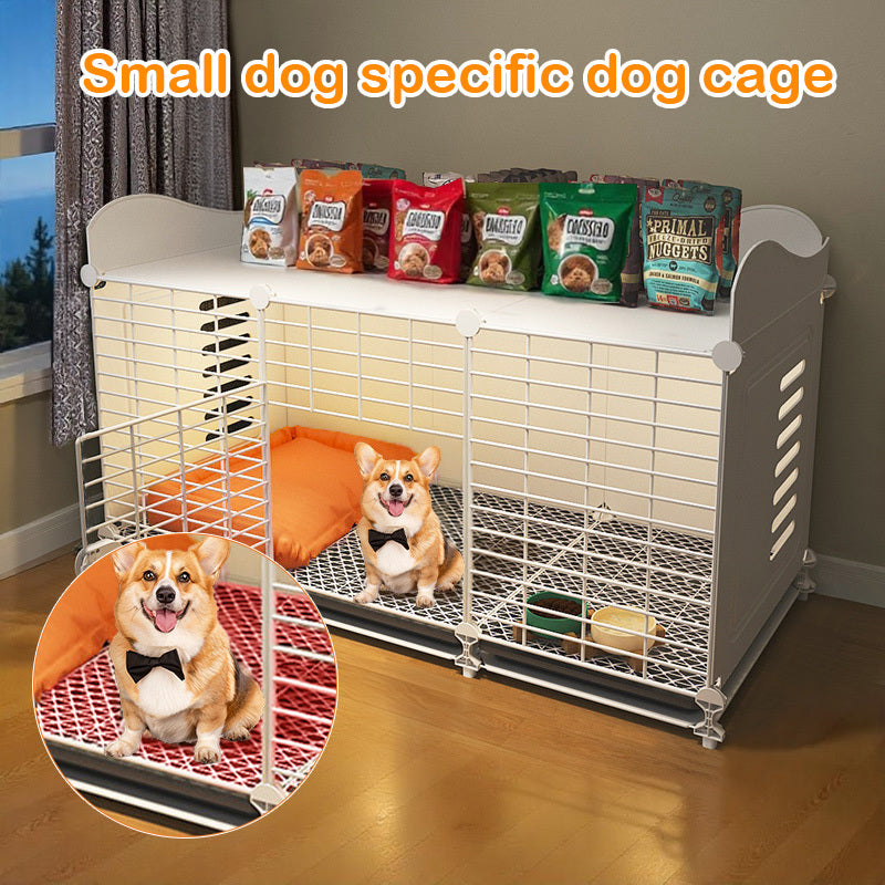 Mozeat Lens Portable Small Dog Cage for Teddy Bichon Durable One-Piece Kennel