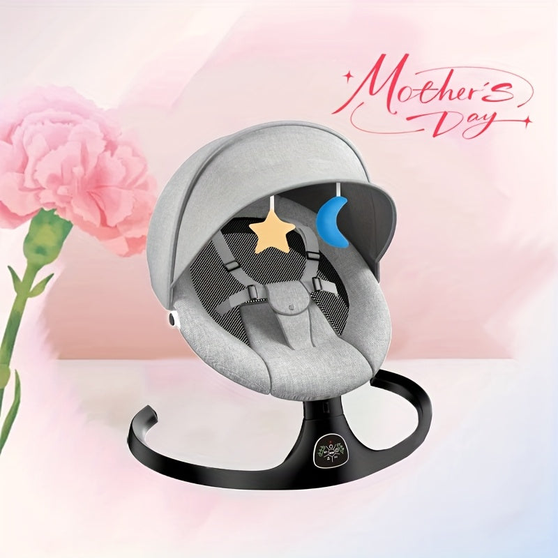 [5 Speeds Baby Rocking Chair] Adjustable 5 Speeds Baby Rocking Chair | with 10 Music, Easy to Clean, Portable Baby Swing, Baby Seat, Suitable for Indoor And Outdoor, Gift for Mother, Mother's Day Gifts - Loving Babies & Pets Shop