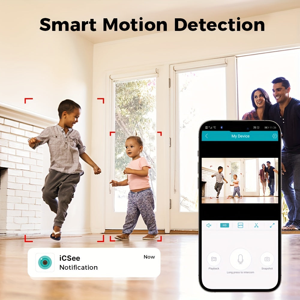 3PCS Full HD 1080P Mini Home Camera with Night Vision and Two-Way Talk Functionality