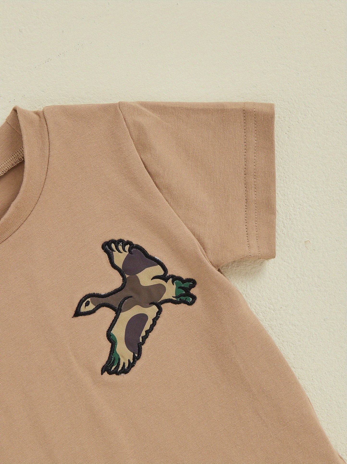 Toddler Baby Boy Summer Outfit Camouflage Pattern Crew Neck Short Sleeve T-Shirt with Shorts 2pcs Set, for Outdoor