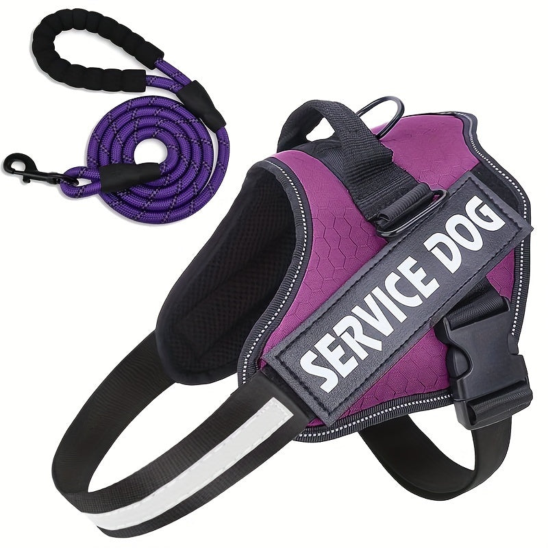 PetComfort 2pcs Dog Chest Harness Set – Adjustable Reflective Nylon for Ultimate Control