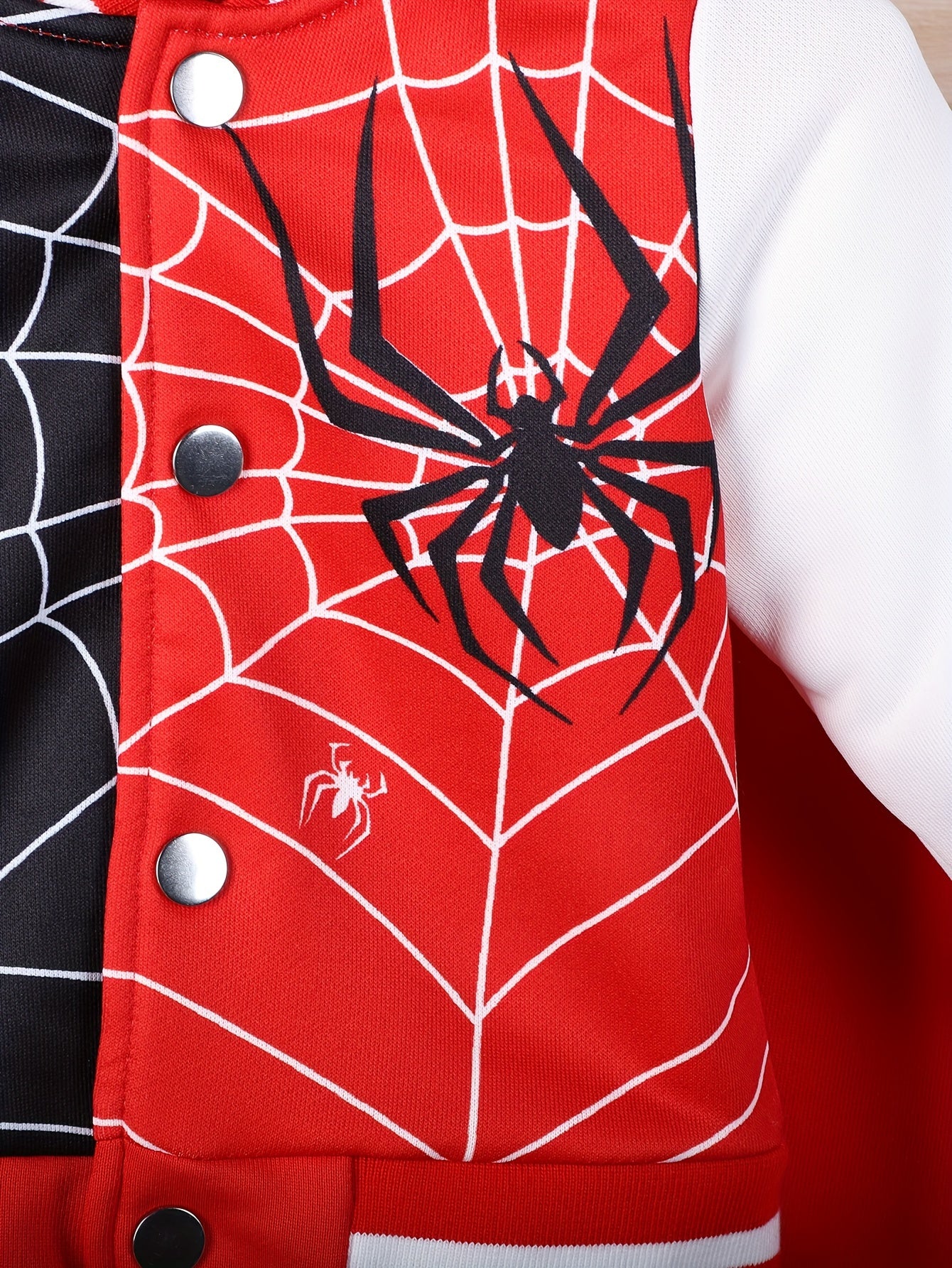 Directional Development of Baby Boy Autumn/Winter Print Two-Piece Top Spider Web Print & Trousers Casual Trousers, for Outdoor