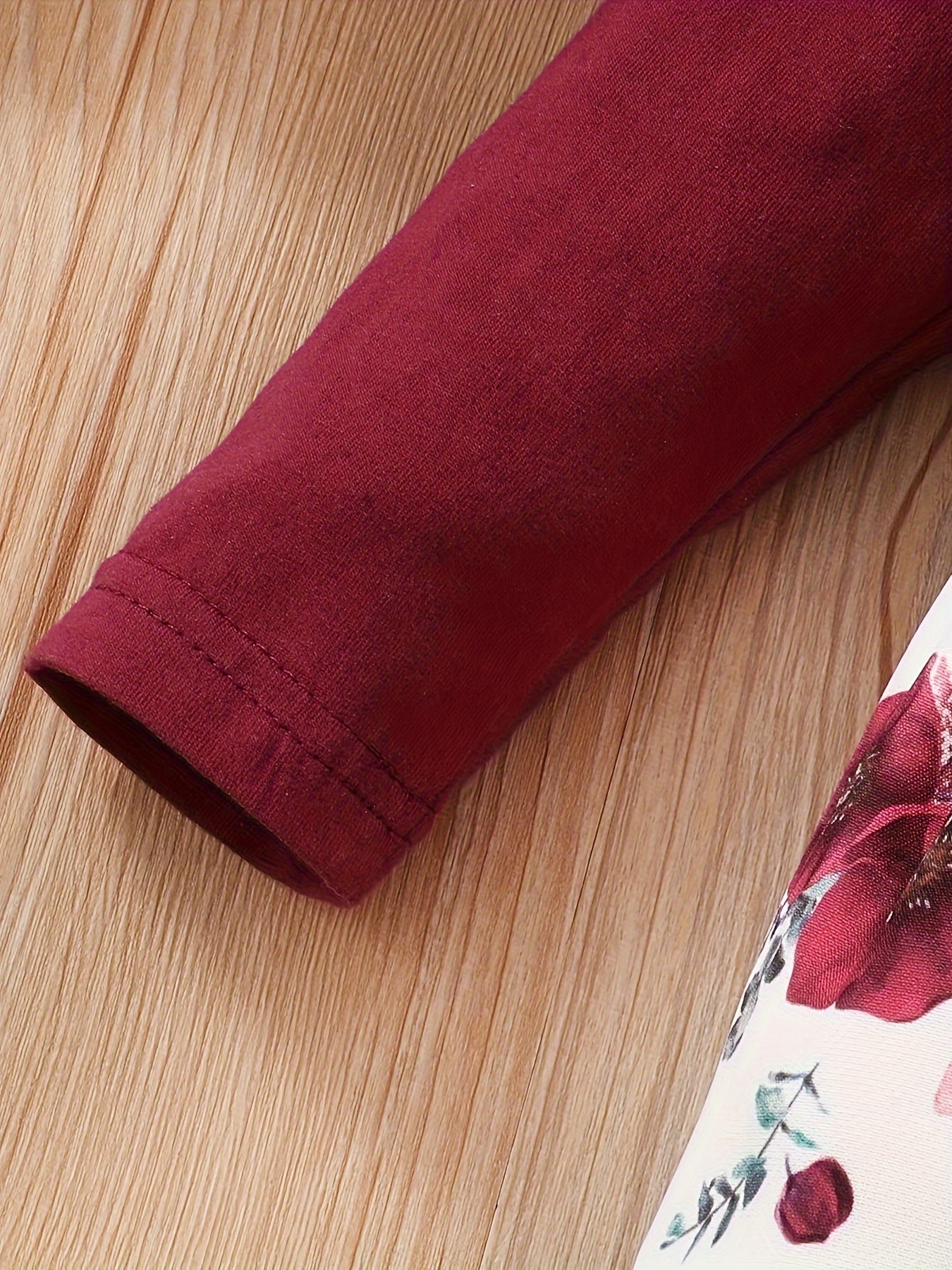 Toddler Girl Ruffle Long Sleeve Romper Suspender Pant Set Floral Fall Winter Outfits