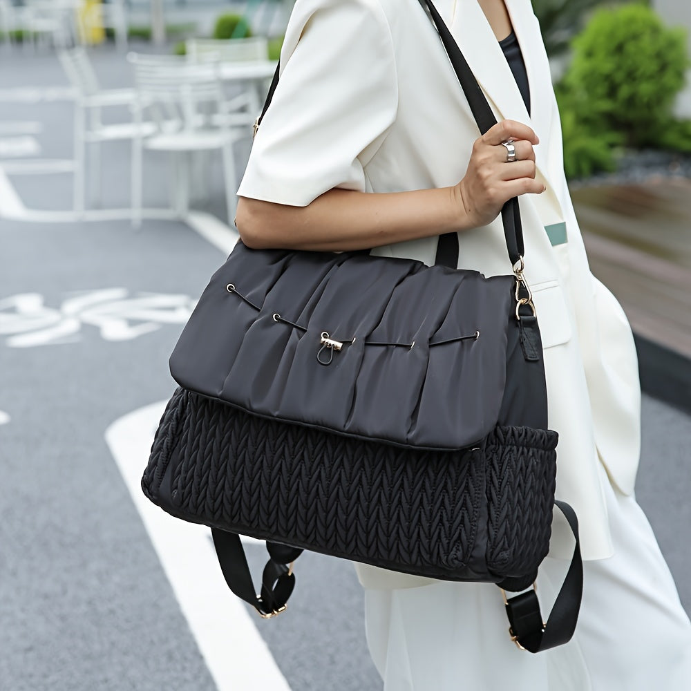 Mommy Backpack, Trendy Travel Backpack With Changing Pad, Stroller Straps, Stroller Hanging Bag