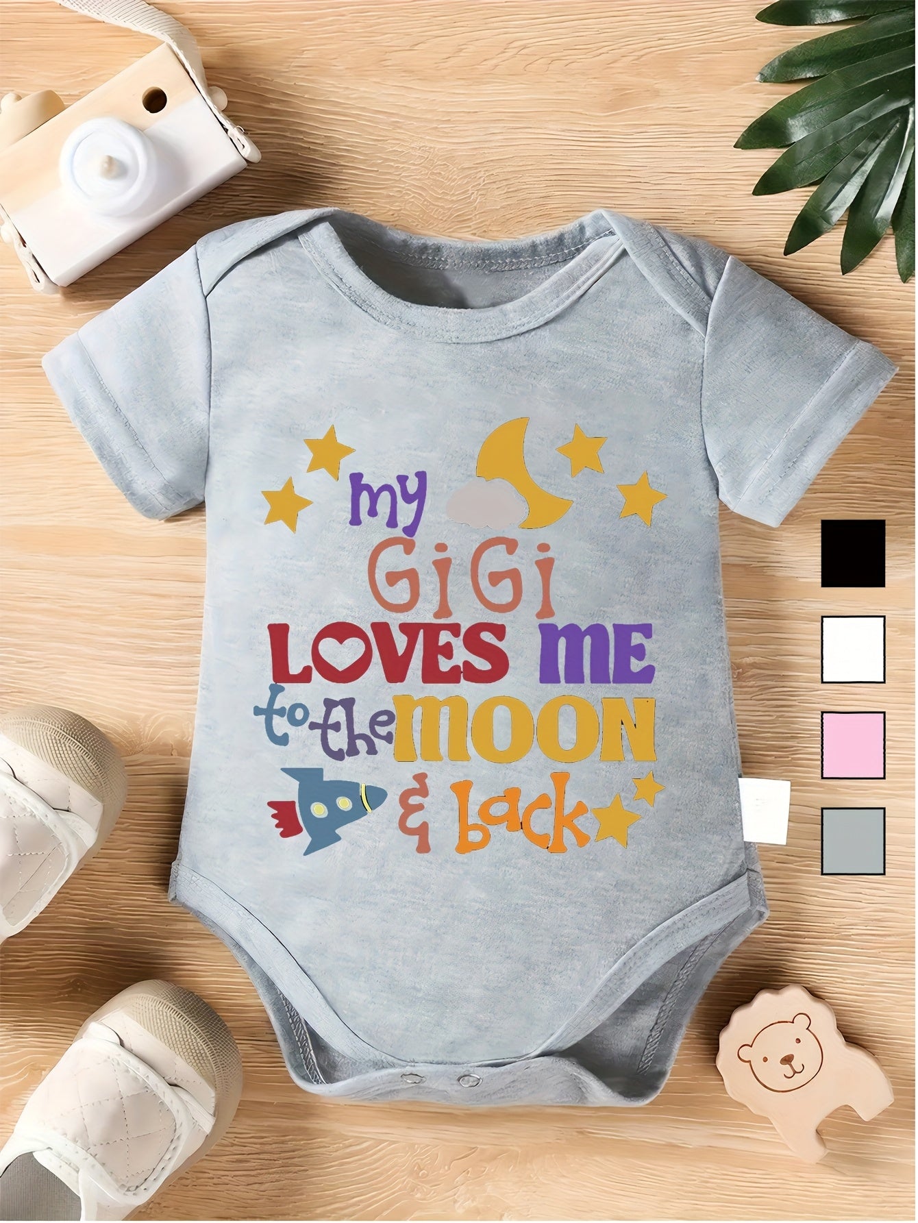 My GiGi Loves Me to the Moon Baby Girl Clothing Soft Cotton Spring Summer Outfit