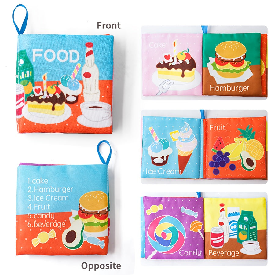 12pcs Soft Baby Crinkle Books Nontoxic Polyester Sensory Learning Toys for Kids