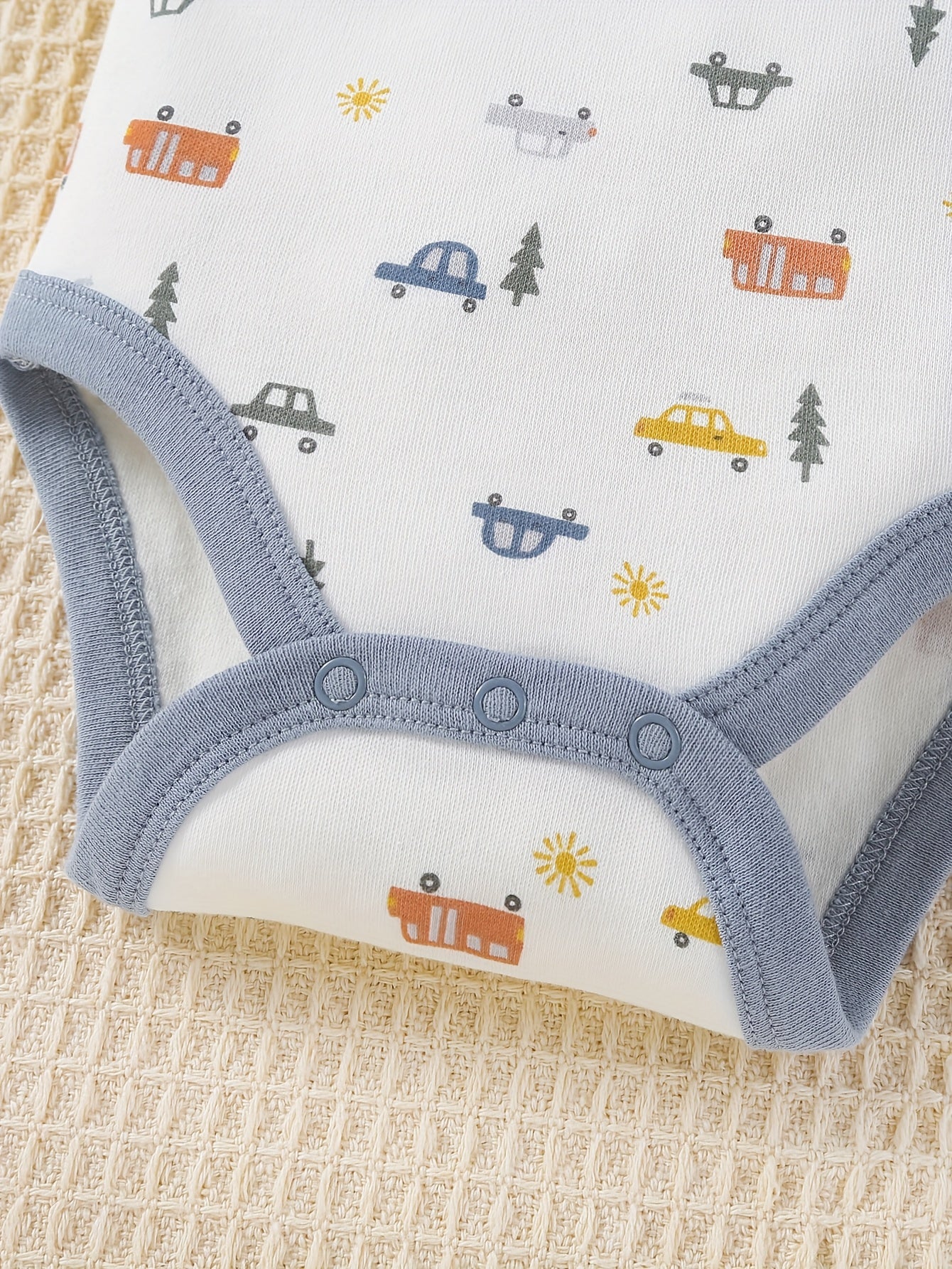 Autumn Winter Baby Jumpsuit Set With Velvet Hat Cartoon Car