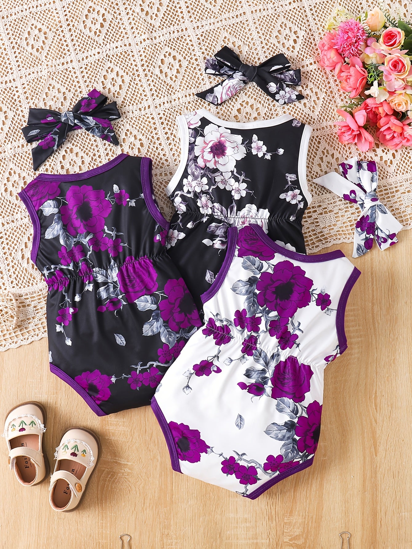 Girls Sleeveless Tank Top and Headband Set 0 to 18 Months