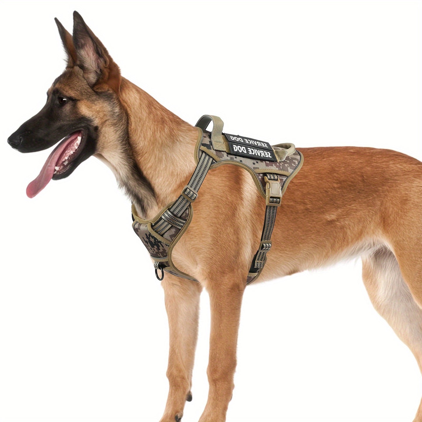 Tactical Dog Harness Heavy Duty No Pull Adjustable Reflective Vest For All Sizes