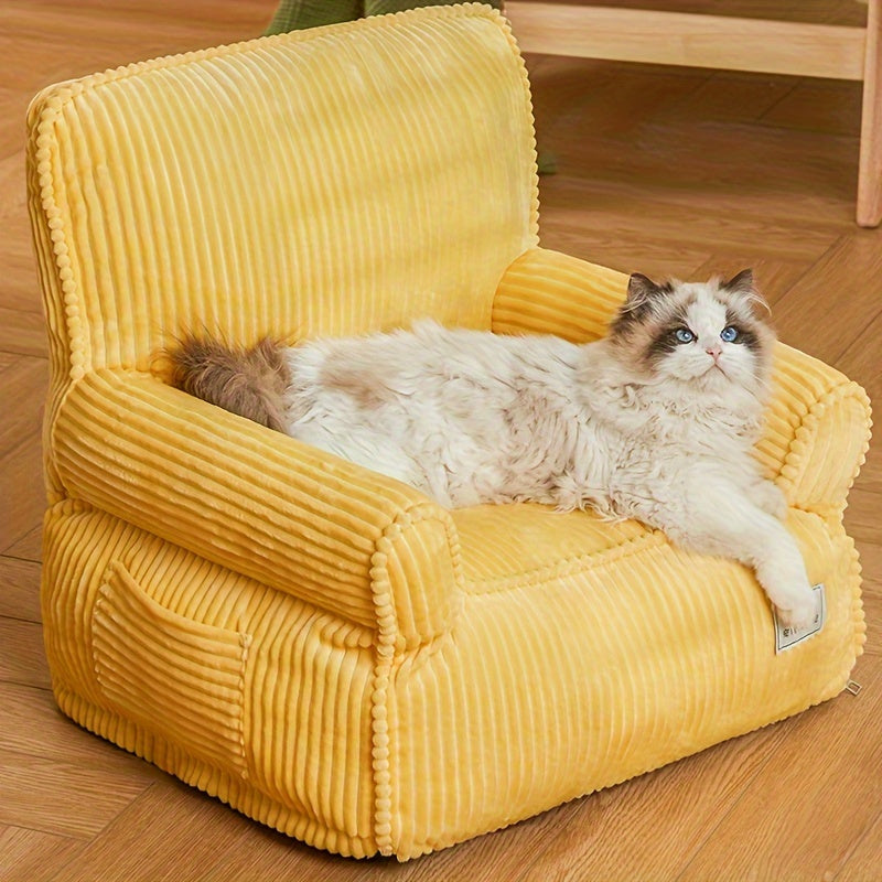 Thickened Soft Cotton Dog Nest Comfy Cushion Bed for All Seasons Indoor Use