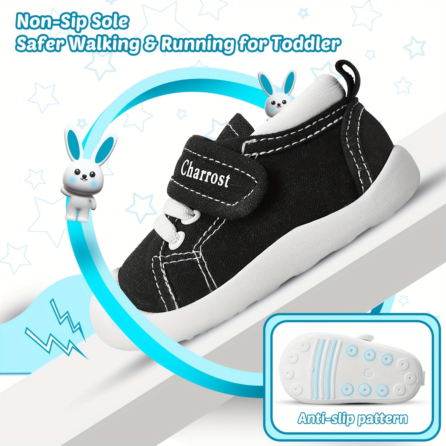 Toddler Soft Sole Walking Shoes Breathable Lightweight Non-Slip Summer Slip On Design