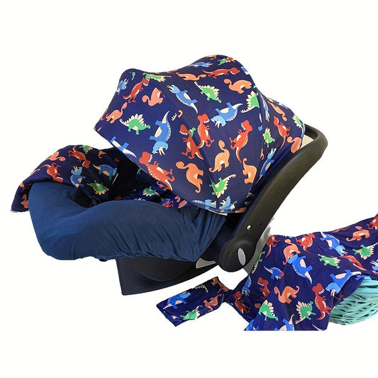 9 Piece Soft Breathable Cartoon Car Seat Cover Set with Multi-Purpose Accessories