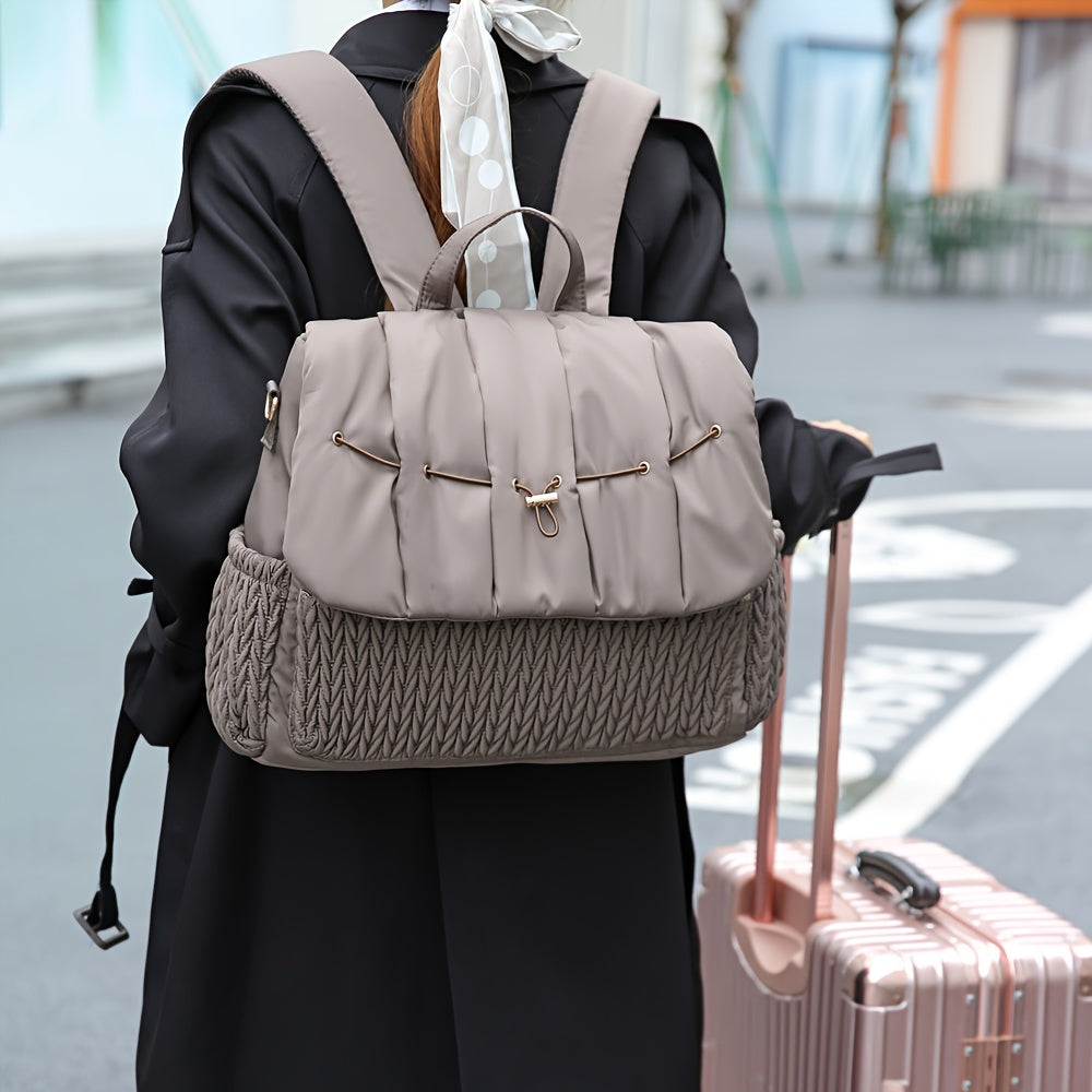 Mommy Backpack, Trendy Travel Backpack With Changing Pad, Stroller Straps, Stroller Hanging Bag