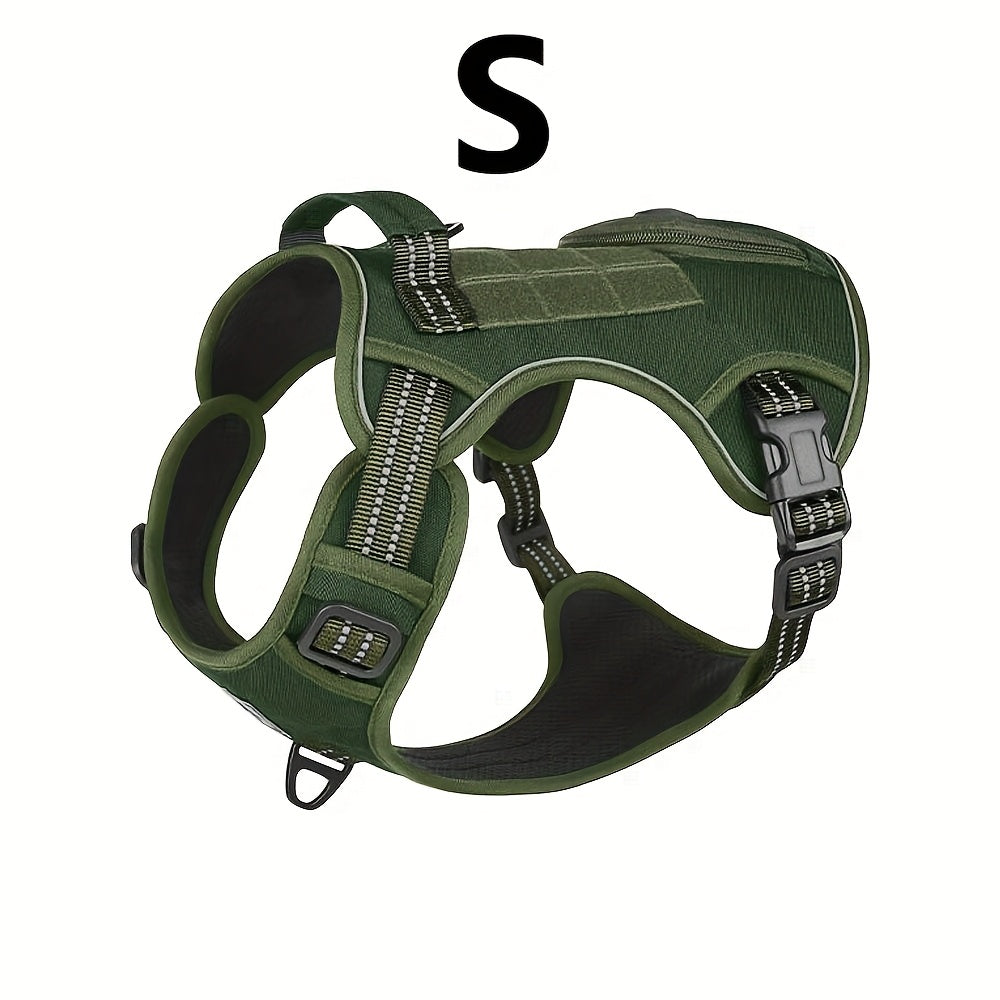 Vest-Style Tactical Dog Harness for Small to Medium Dogs in 6 Colors and Leash Compatible