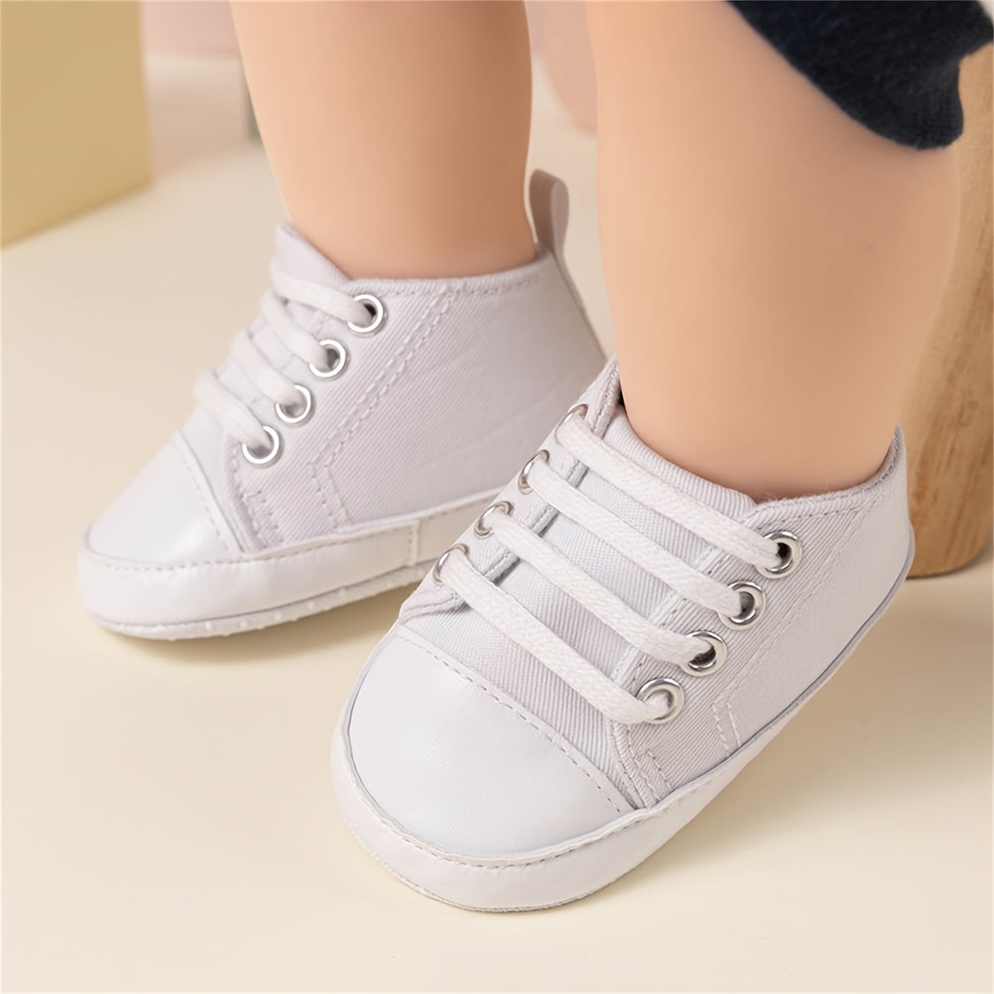 Unisex First Walking Shoes - Breathable Canvas High-Top Sneakers with Anti-Slip Soft Rubber Sole, Striped Design for, All-Season Casual Training Running Shoes, Shoes, Footwear, Cute Footwear, Durable Traction Footwear
