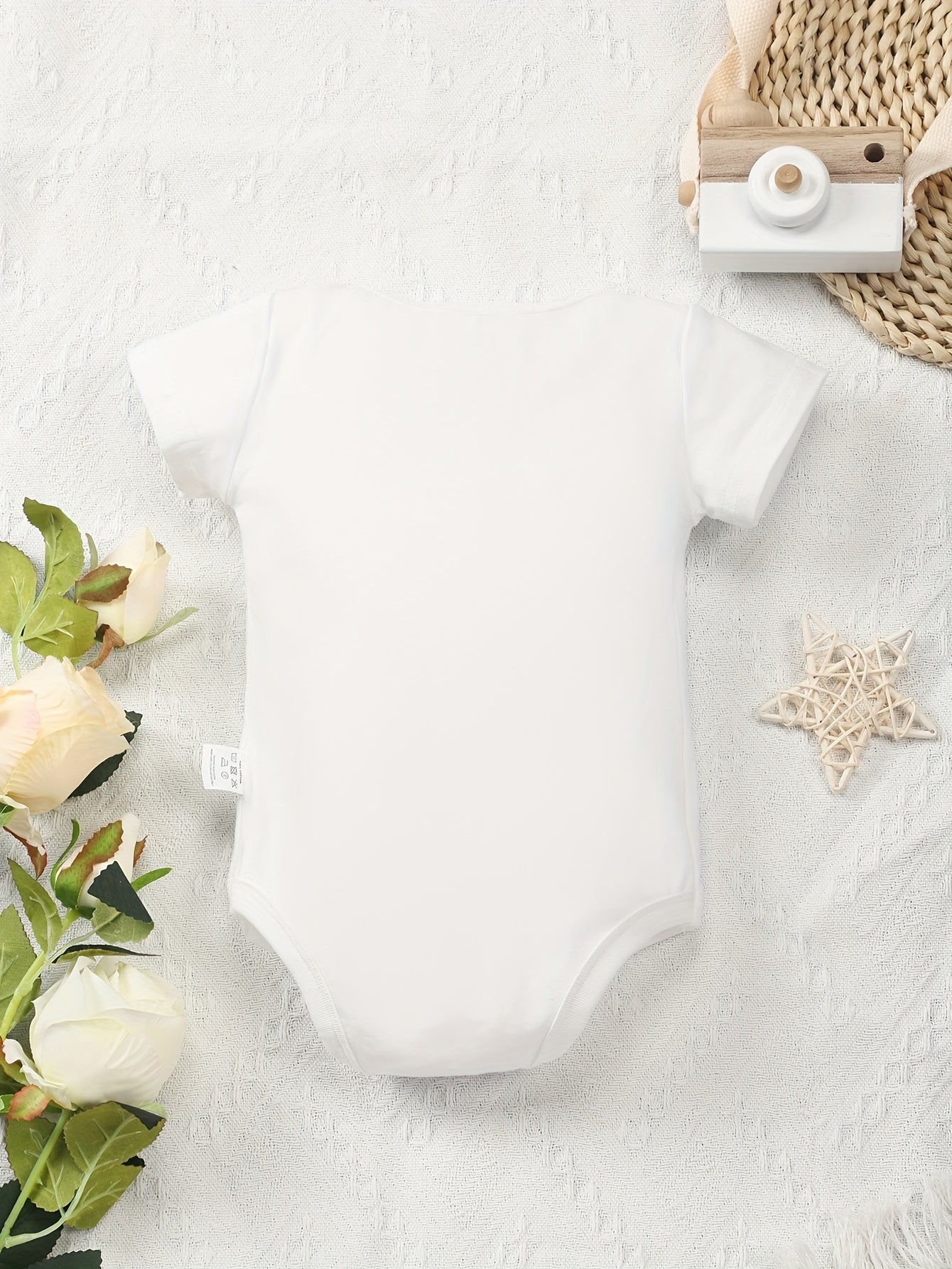 Soft Cotton Baby Jumpsuit with Cute Elephant Heart Print for Gigi Gifts and Summer Wear