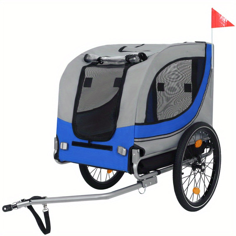 All Terrain Folding Bike Dog Trailer 120Lb Durable Steel