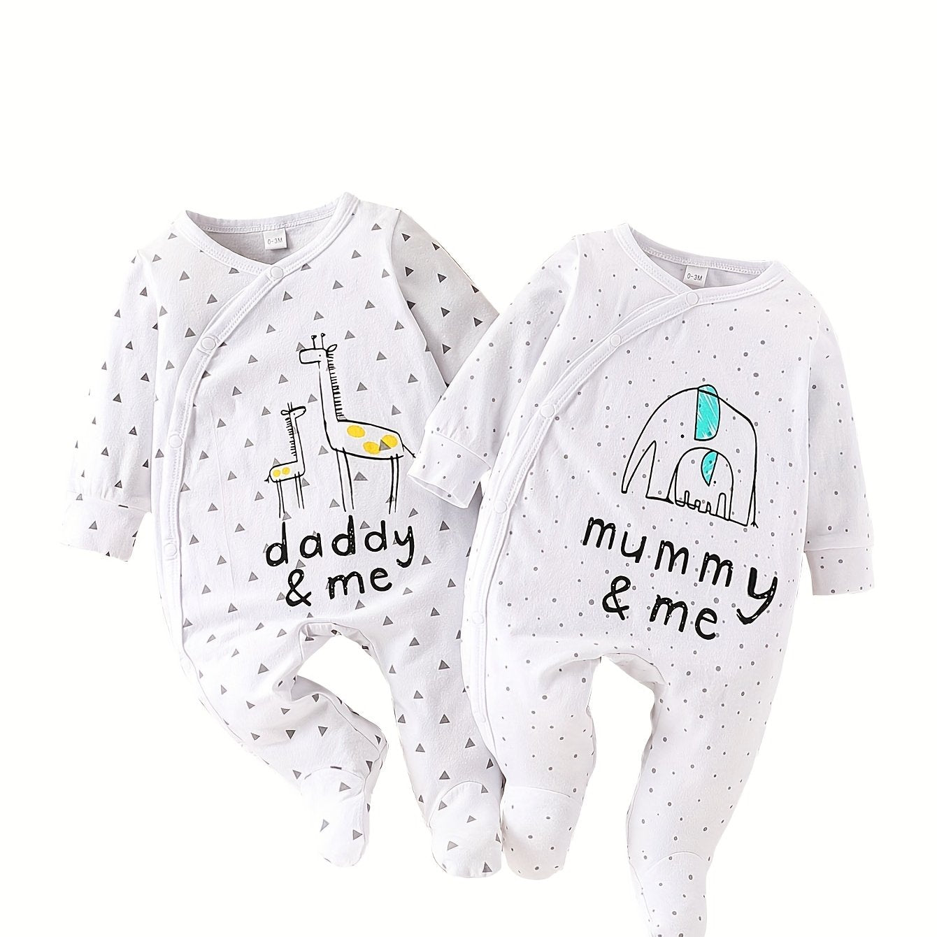 2pcs Cute Baby Boy Romper Long Sleeve Infant Jumpsuit Soft Cotton Outfit for Outdoors