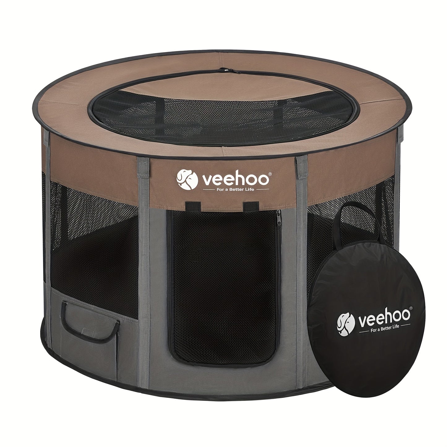 Veehoo Foldable Portable Dog Playpen for Indoor and Outdoor Use - Ideal for Small and Medium Dogs