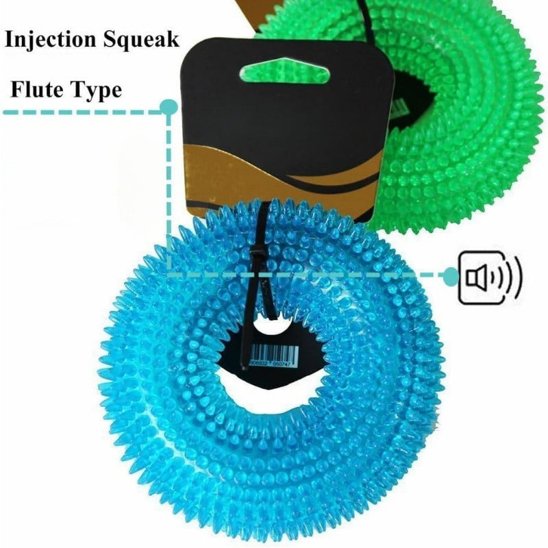 Pack of 4 Non-toxic Rubber Dog Cat Squeaky Chew Toys for All Breeds and Fetch Fun