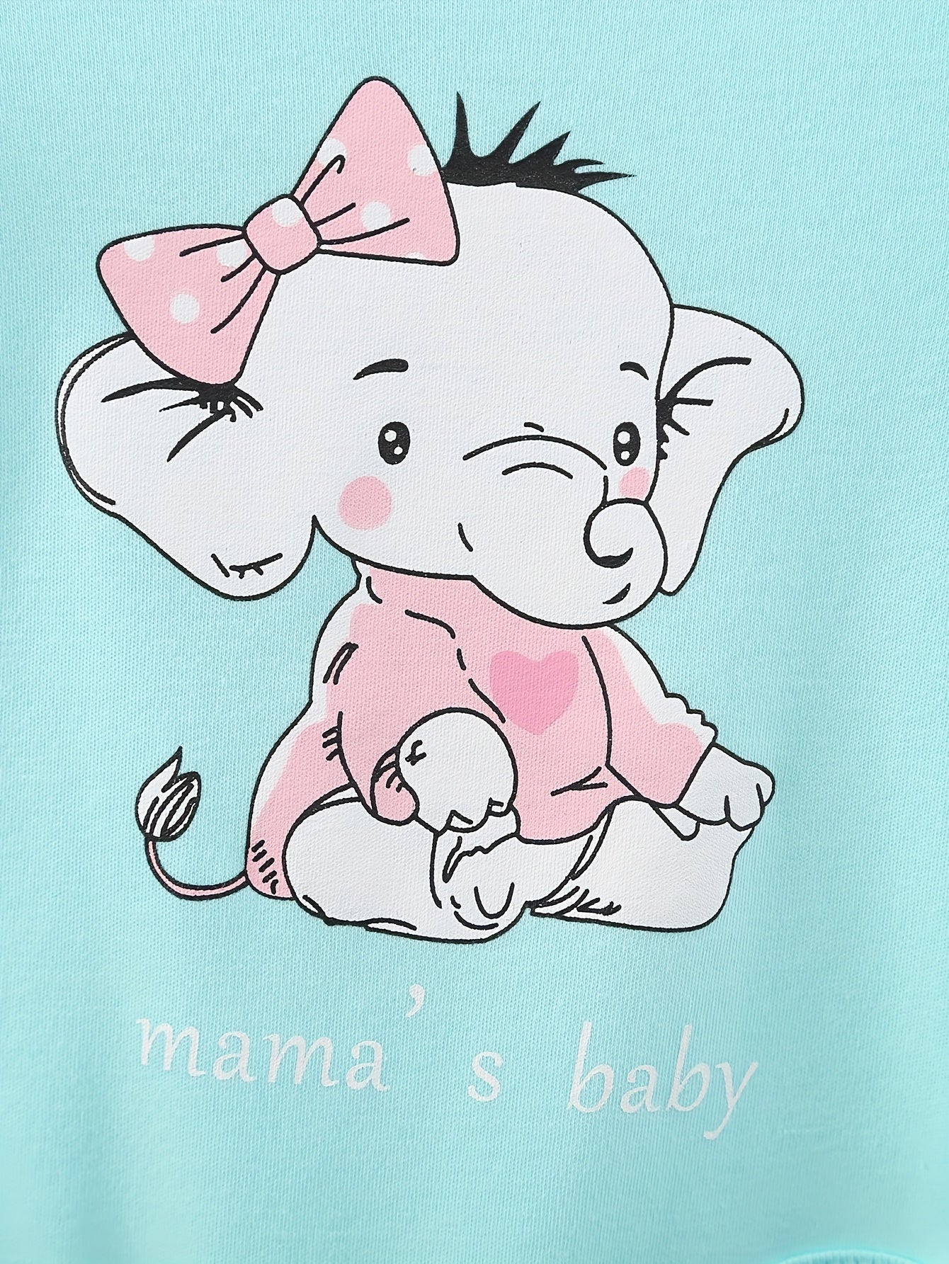 5pcs Short-sleeved Triangular One-piece Set For Baby Girls, Cotton Baby Coat, Crawling Coat And Bottom Coat, Elegant Cartoon Elephant Shape, Soft Fabric Home Wear, for Outdoor