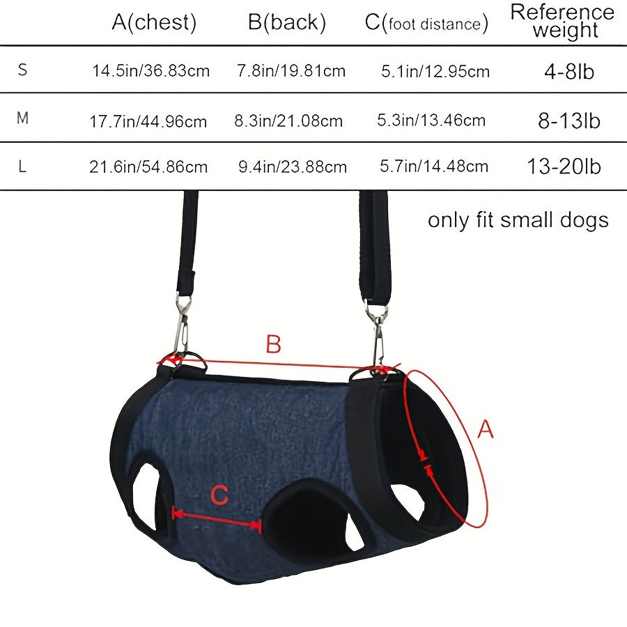 Pet Vest With Adjustable Breathable Straps Portable Dog Sling For Small Dogs Hind Leg Support Pet Vest With Adjustable Hind Leg Sling For Elderly Dogs, Paralyzed Dogs Walking, Without Battery