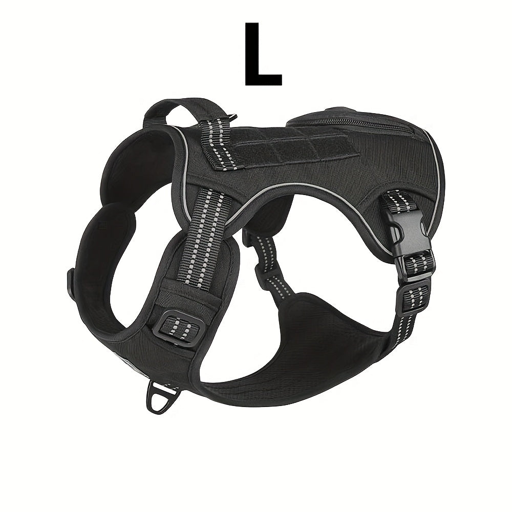 Vest-Style Tactical Dog Harness for Small to Medium Dogs in 6 Colors and Leash Compatible