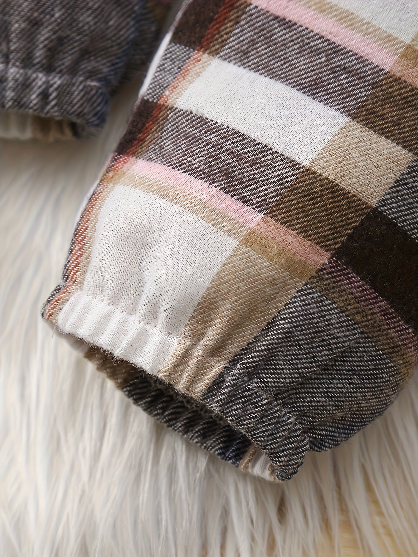 Baby Girl Velvet Embroidered Top And Plaid Skirt Set Winter