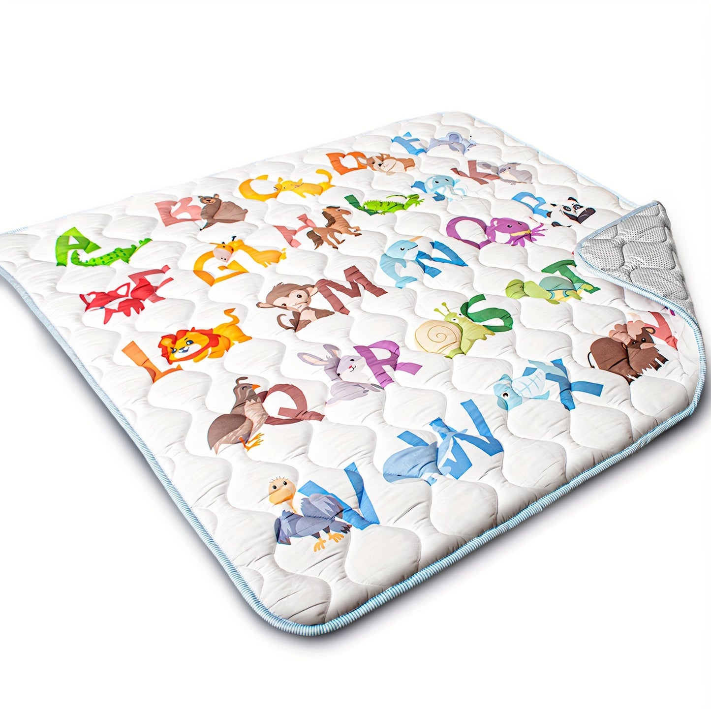 Primlect Baby Play Mat 50x50 Four Sided Alphabet Numbers Anti Slip Crawling Gym For Baby