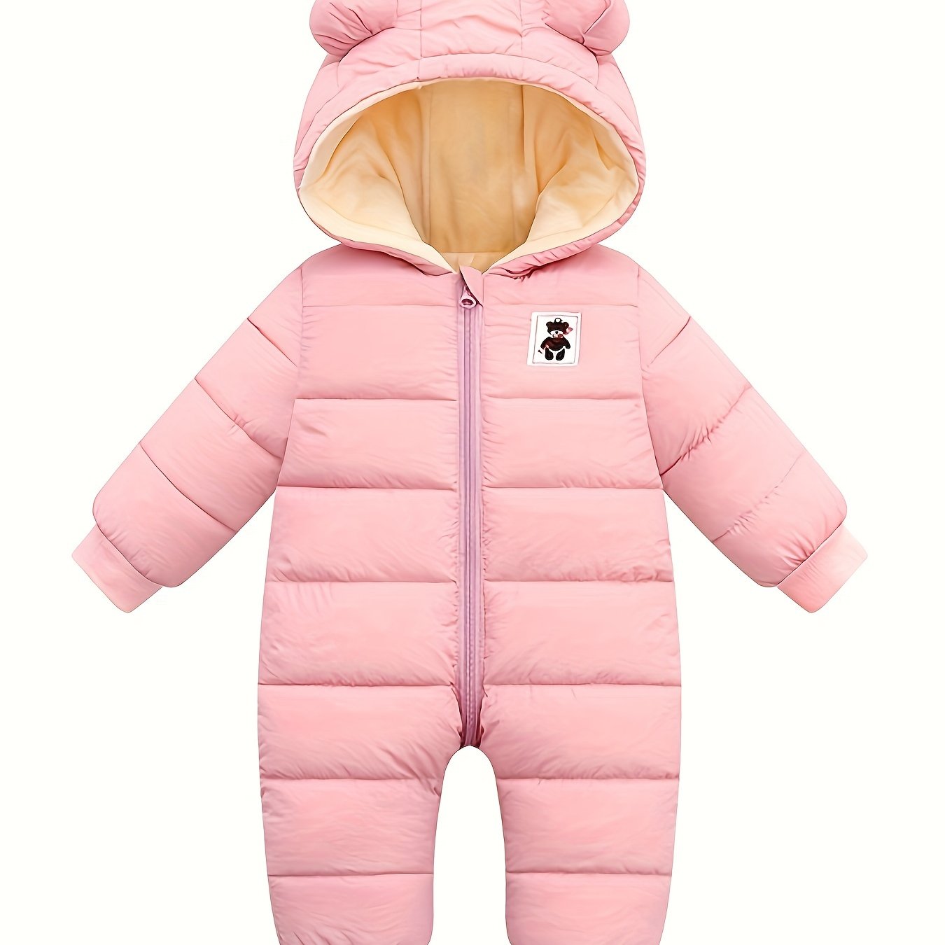 Hooded Snowsuit Baby Boys Girls Infant Winter Coat Zipper