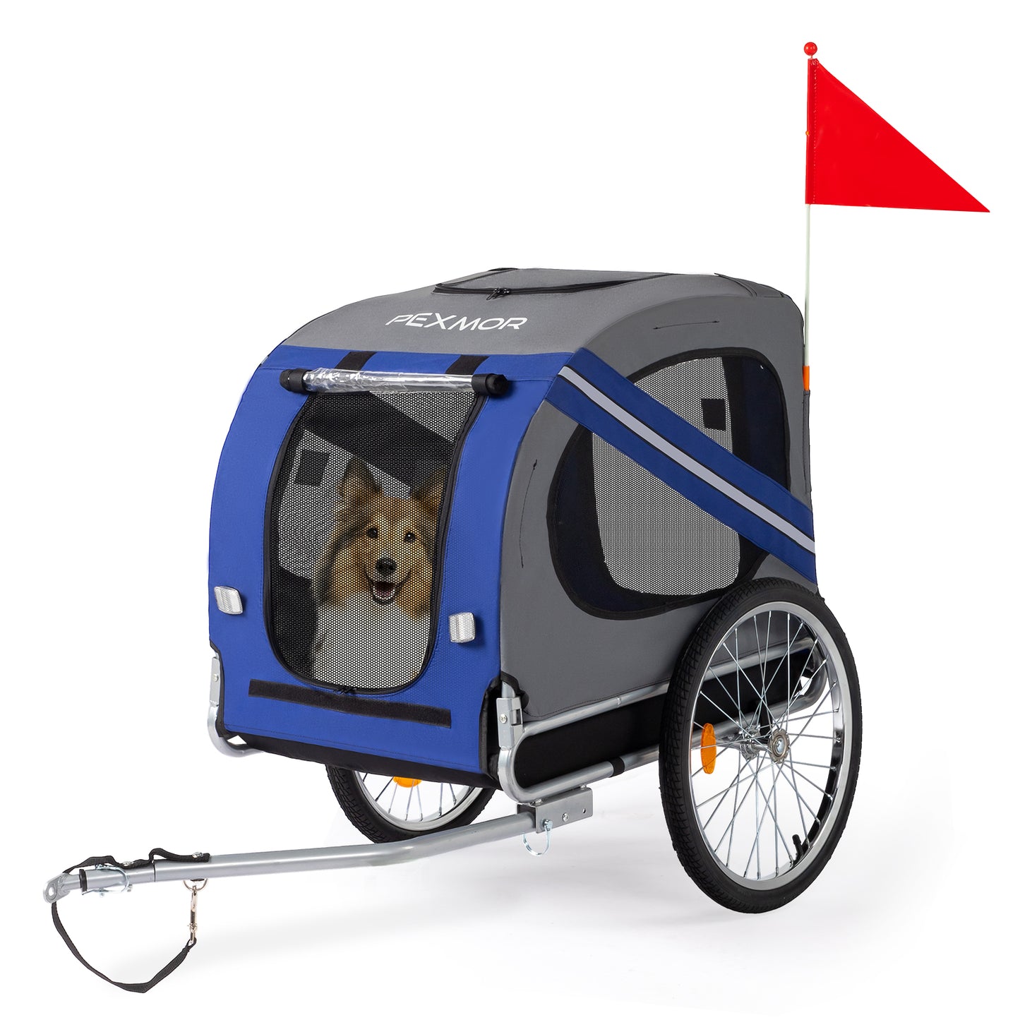 Folding Dog Bike Trailer For Bicycle With Universal Hitch