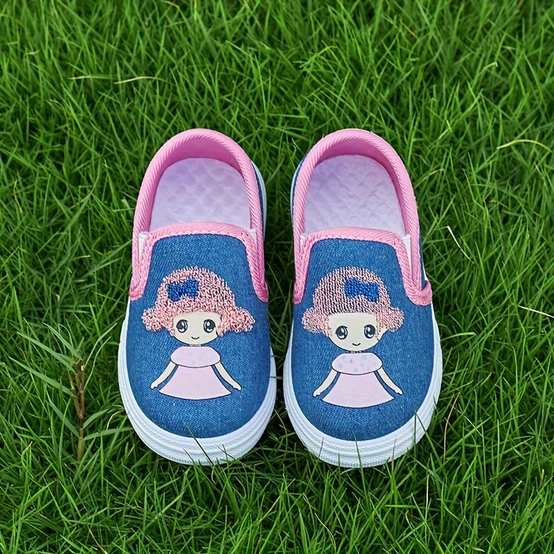 Cute Cartoon-Themed Young Ladies Shoes Lightweight Breathable Design with Elastic Closure