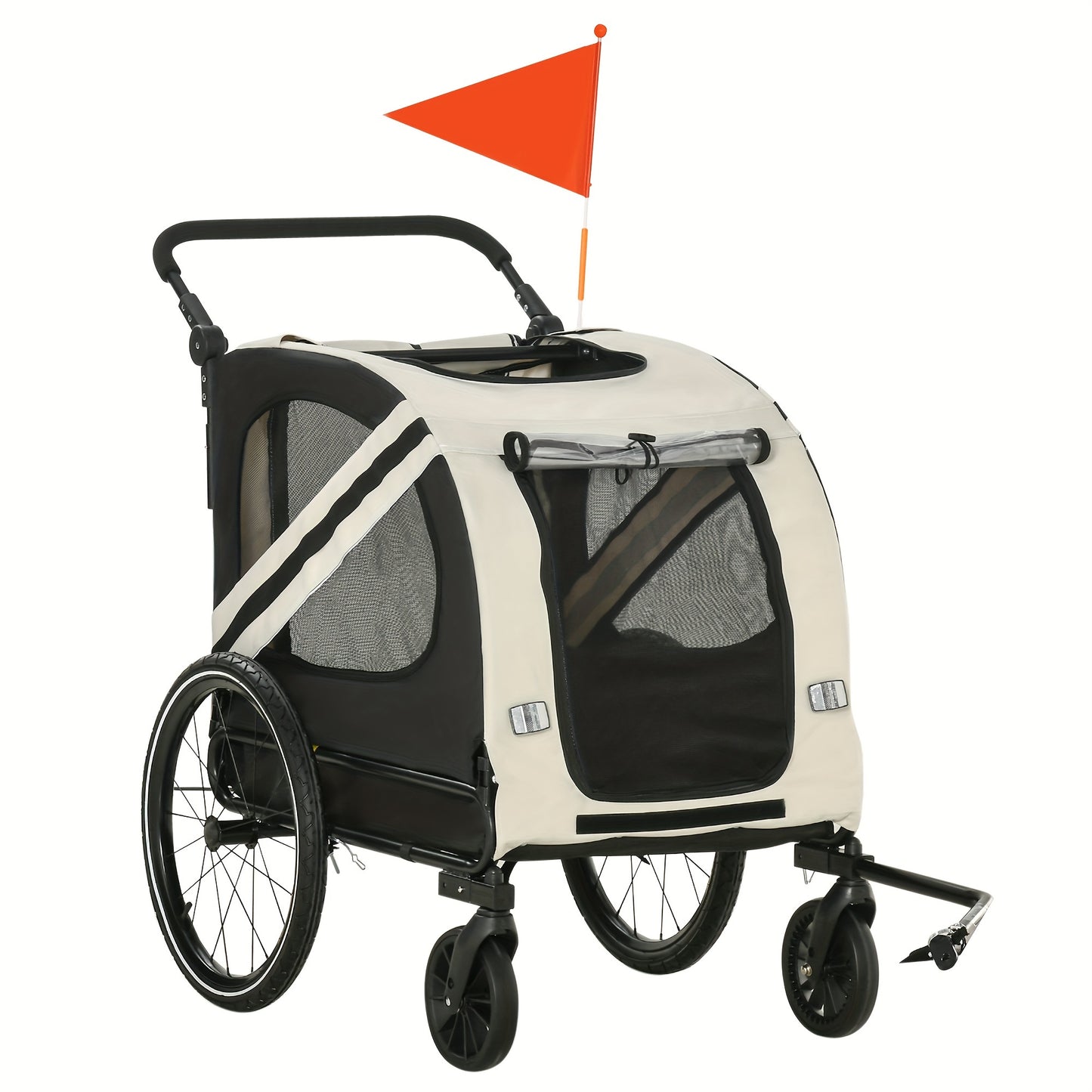 Aosom 2 In 1 Pet Bike Trailer For Small Dogs Weatherproof
