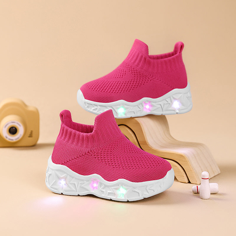 2026 Classic Light-Up Sneakers for Boys and Girls Lightweight Slip-On Streetwear Style