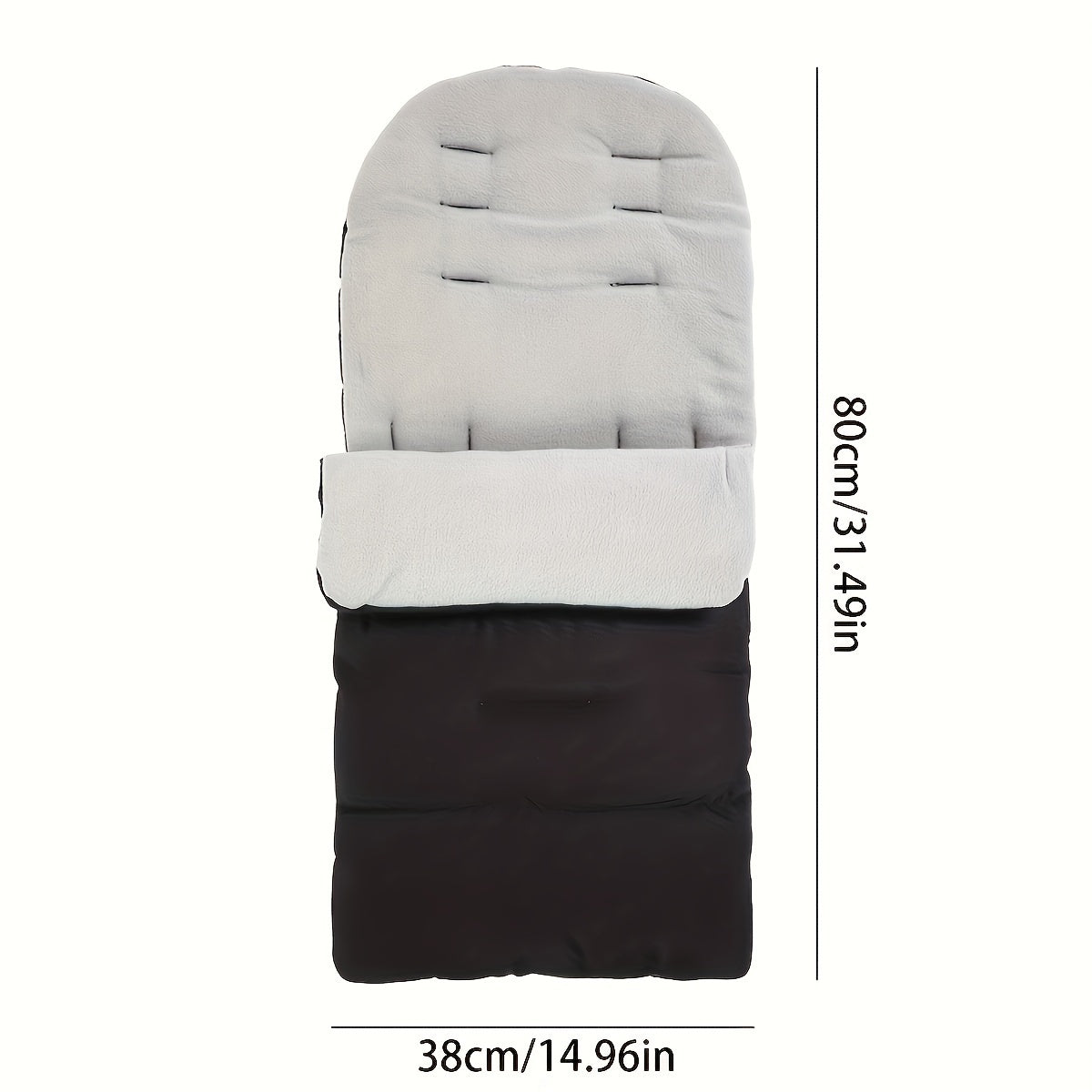 Stroller Cover with Warm Foot Muff, Fleece-Lined Baby Carrier, Universal Fit, for 0-3 Years Old, Climbing & Outdoor Sports Compatible, Polyester Fiber, Single Occupancy for Winter