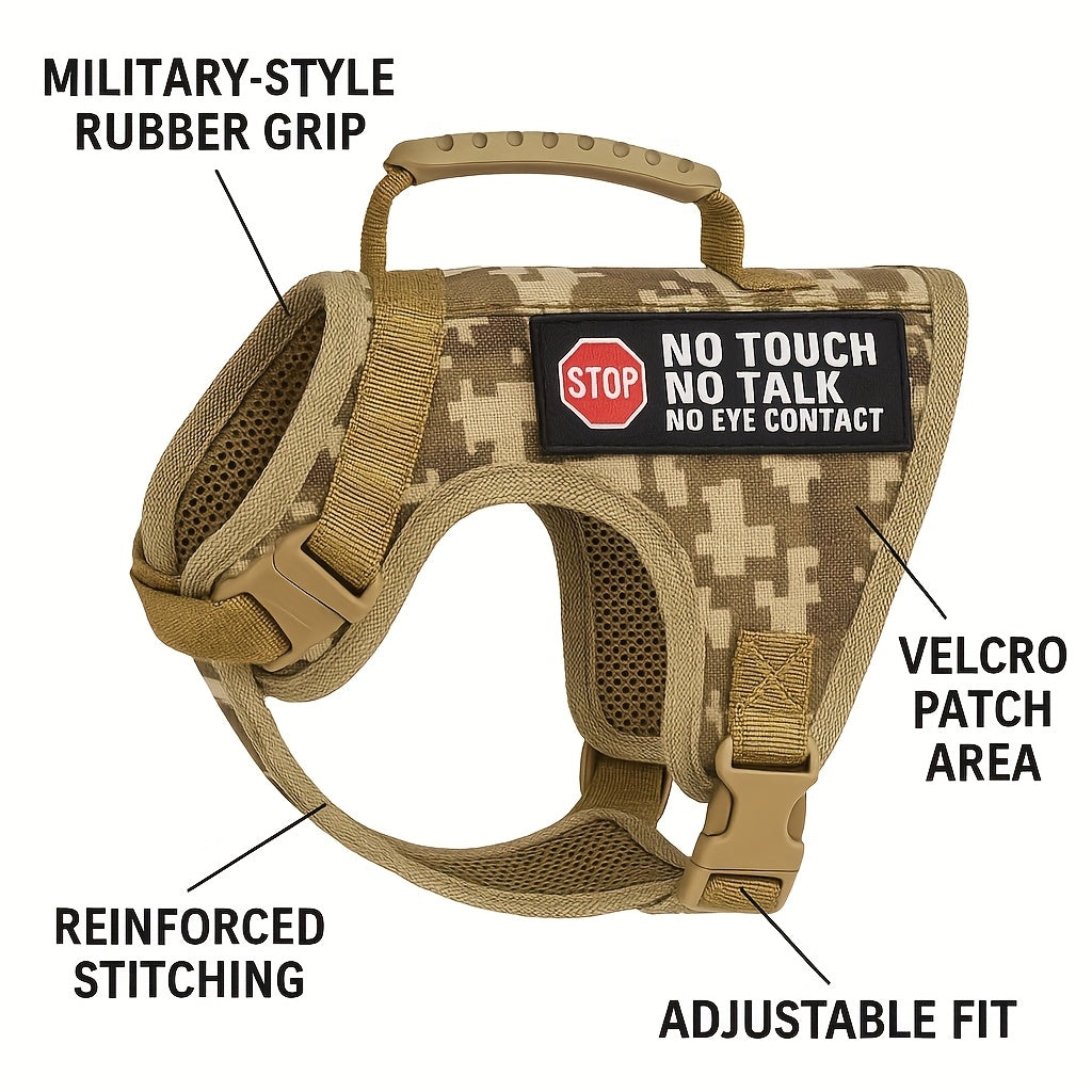Tactical Pet Harness Vest for Cats and Small Dogs Adjustable Reflective Outdoor Safety Gear