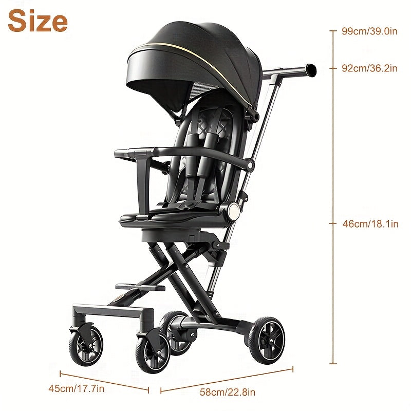[Lightweight Folding Stroller] 1pc Lightweight Baby Folding Stroller | Compact Canopy, Multiple Reclining Positions, Convenient One Handed Folding, Perfect Gift For Holidays & Birthdays, Thanksgiving