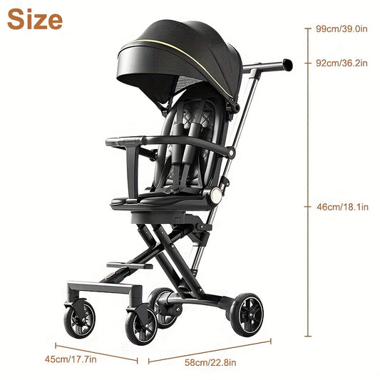 [Lightweight Folding Stroller] 1pc Lightweight Baby Folding Stroller | Compact Canopy, Multiple Reclining Positions, Convenient One Handed Folding, Perfect Gift For Holidays & Birthdays, Thanksgiving
