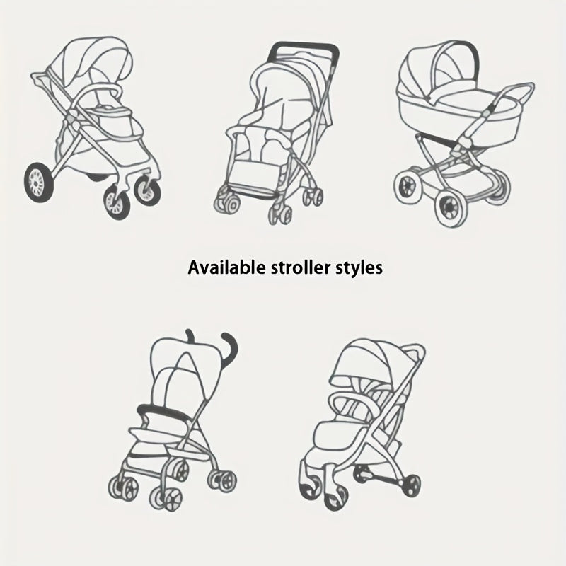 2pcs Portable Daisy Print Mosquito Net for Stroller, Youngsters Pram Netting Cover with White Daisy Pattern, Durable Chenille Fabric, Perfect Fit for Strollers, Bassinets, Mini Cribs & Playards – Machine Washable, Youngster