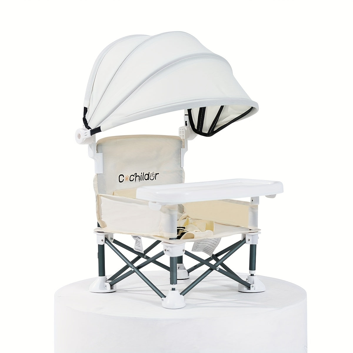 Portable High Chair for Toddlers with Adjustable Height and Detachable Tray in Multiple Colors
