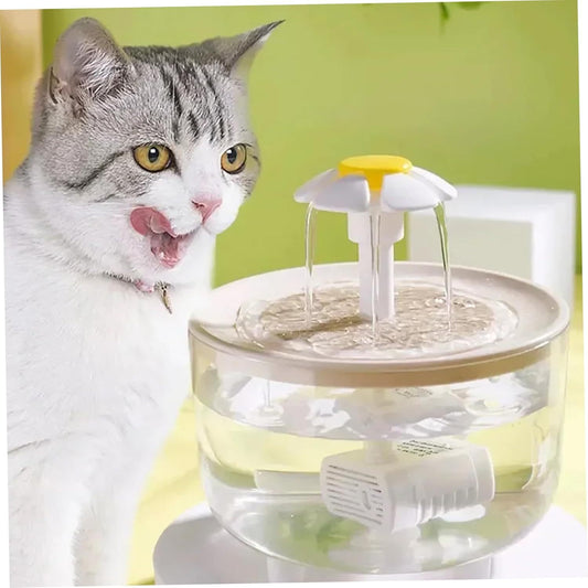 USB Powered Indoor Bird Bath and Cat Water Feeder with Circulating Filter Fountain